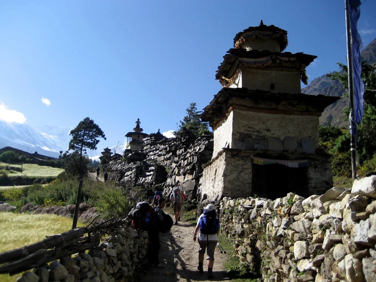 A notable religius shrine in Manaslu circuit route