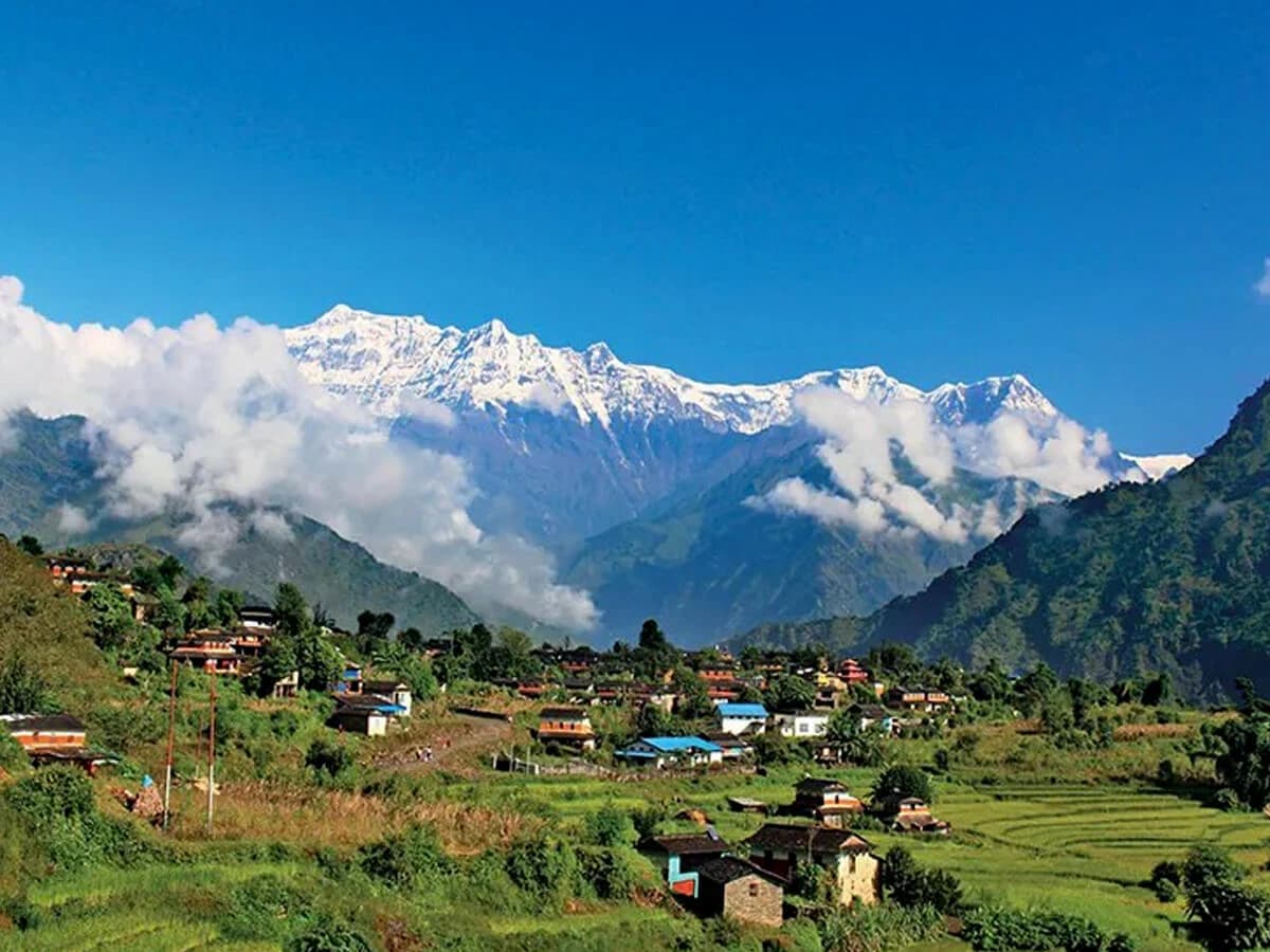 A view Takam and Gurja Himal in the backdrop