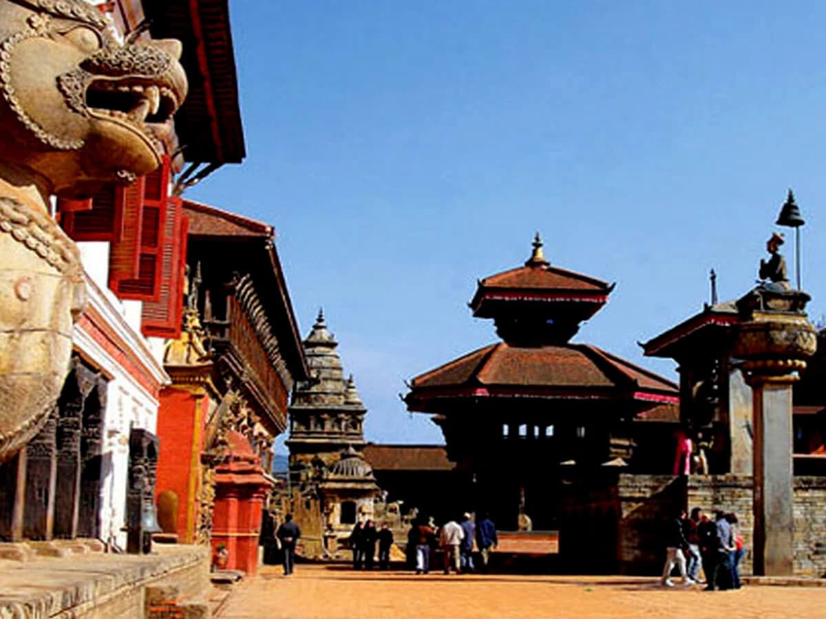 Stone carved lioness statue in Bhaktapur