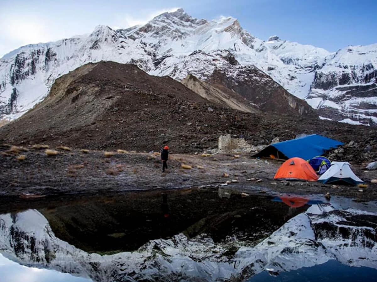 camping at annapurna north base camp