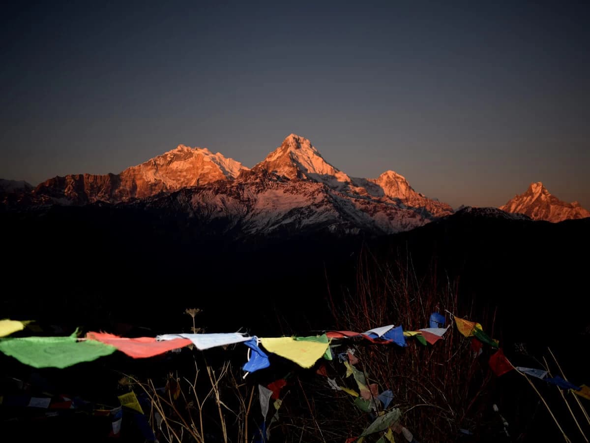 Sunset view from Poon Hill,