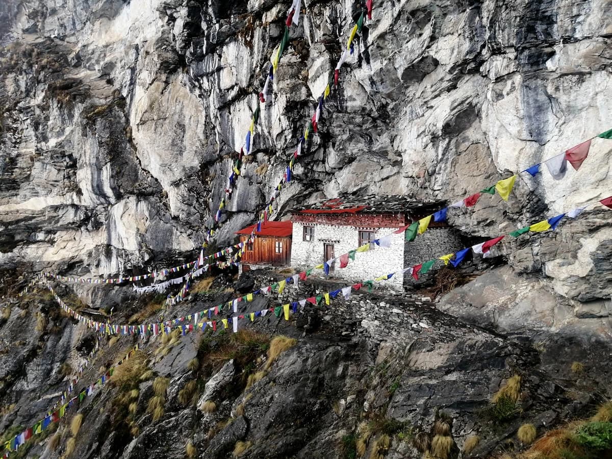 Tibetan guru Milarepa's cave at Lapchi