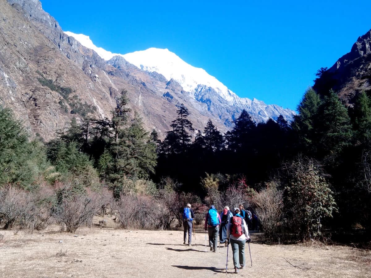 langtang valley trek walking through Godatabela 7 days trip