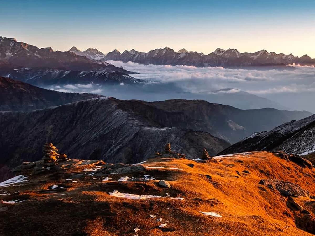 Sunrise vibes: Golden hour at Pikey Peak Trek Nepal