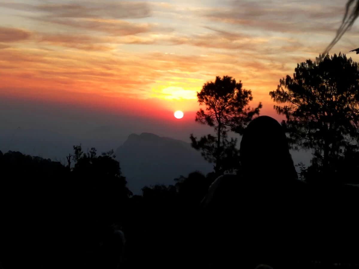Sunset view from Australian camp