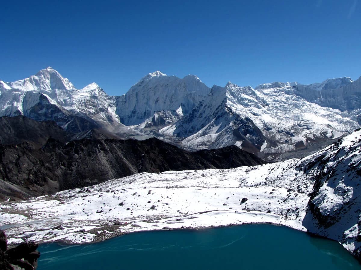View from Kongma La Pass (5535 meters)