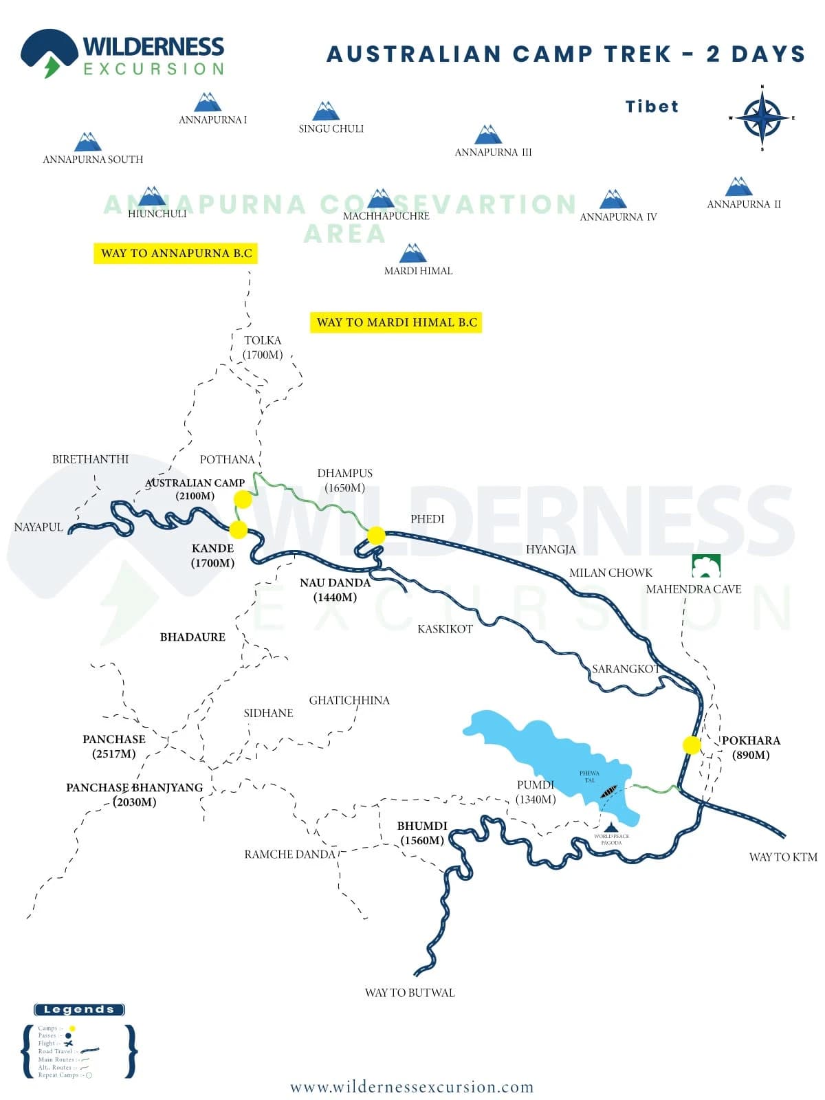 Australian Camp Trek Map