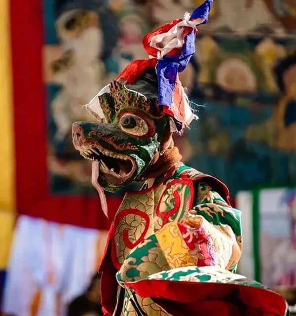 Mask dance in Tiji
