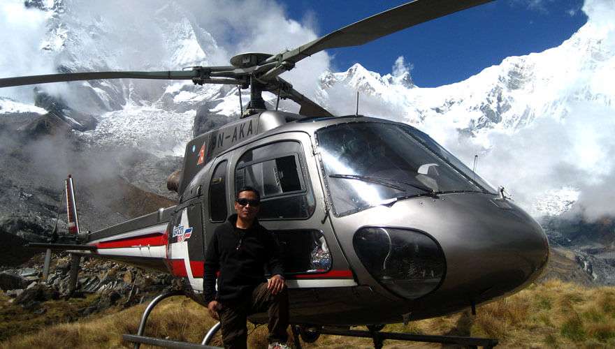 Annapurna Base Camp by helicopter