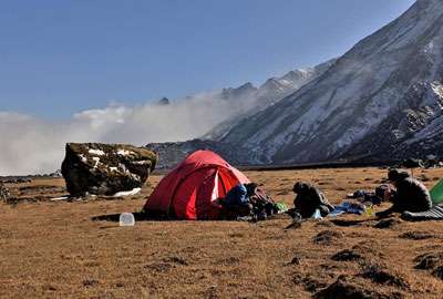 Our team camps in Kanchenjunga Trek 2019