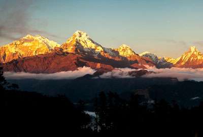 Sunset view on Annapurna Range