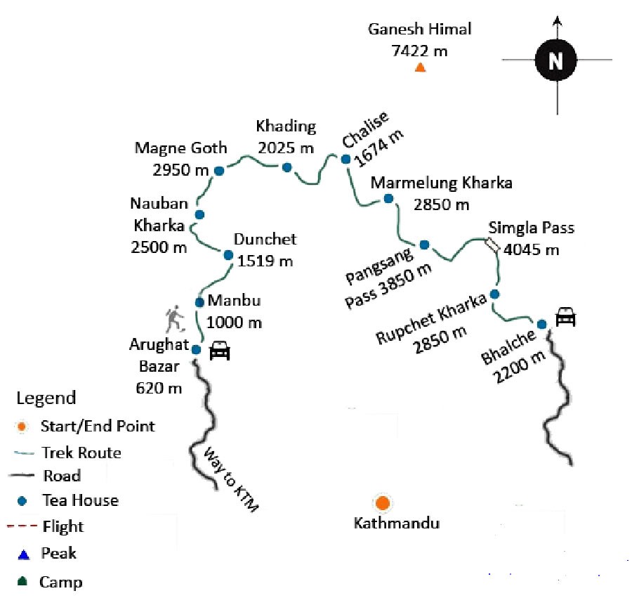 Ruby Valley Trek - Map