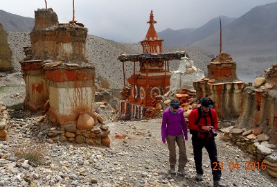 On the way to Chhuksang in Mustang